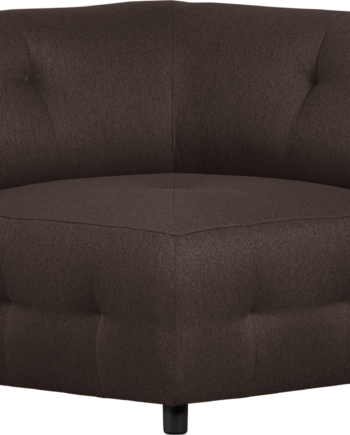 Modulær Sofa Hjørneelement Woood Louis Vævet Polyester Kaffe 90x90x73 på Afbetaling