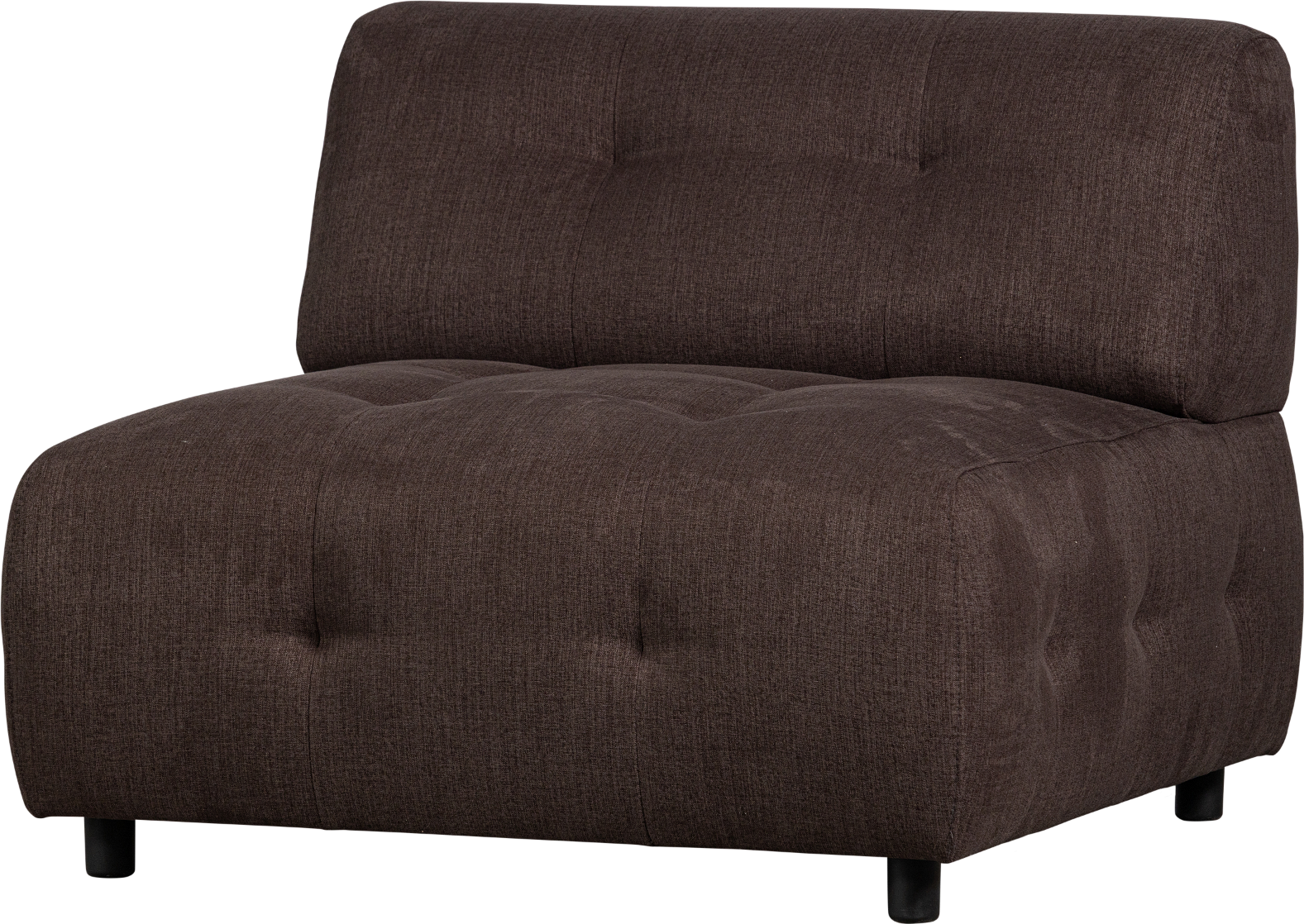 Modulær Sofa Sæders Woood Louis Fladvævet Polyester Kaffe H73xb90xd90 på Afbetaling