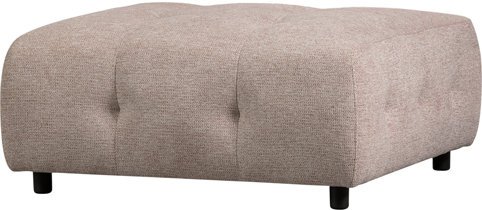 Modulær Sofa Skammel Pouf Woood Louis Lyserød Chenille på Afbetaling