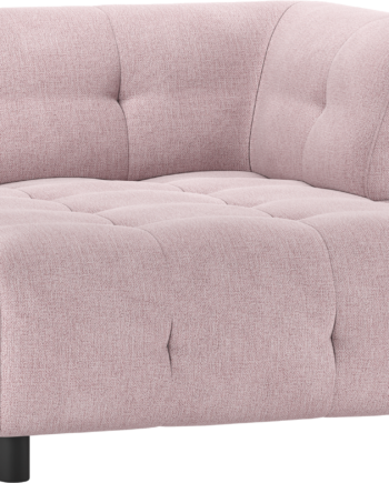 Modulær Sofa Woood Louis Chaiselong Højre Fladvævet Lyserød Polyester på Afbetaling