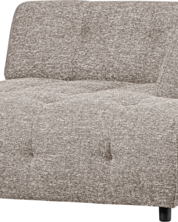 Modulær Sofa Woood Louis Chaiselong Højre Lysegrå Grov Melange Polyester på Afbetaling