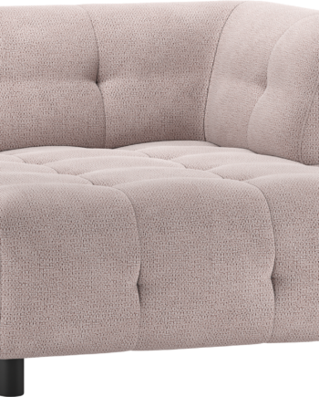 Modulær Sofa Woood Louis Chaiselong Højre Lysrød Chenille på Afbetaling