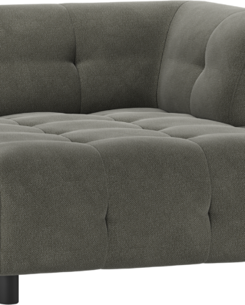 Modulær Sofa Woood Louis Pers Chaiselong Højre Arm Grøn Vævet Polyester på Afbetaling