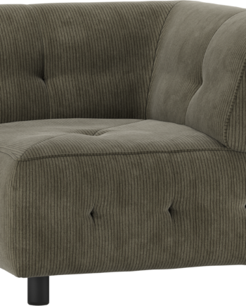 Modulært Hjørneelement Til Sofa Woood Louis Fløjlsgrøn Fløjl på Afbetaling