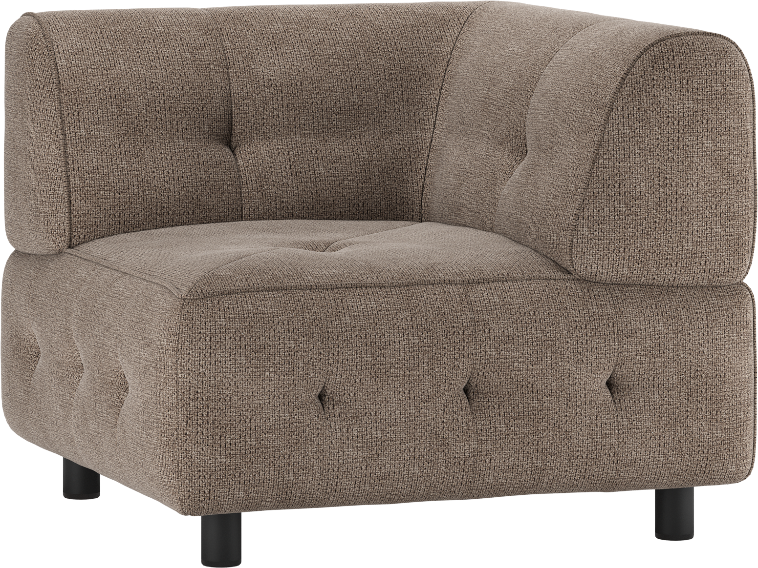 Modulært Hjørnemodul Sofa Woood Louis Kaffe Chenille Polyester H73xb90xl90 på Afbetaling