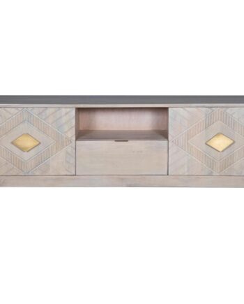 Møbel Mangotræ Metal Beige 175 på Afbetaling