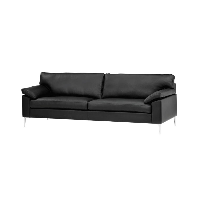 Mogens Hansen Sofa 2163 Skarp Pris Sort Semi Anilin på Afbetaling
