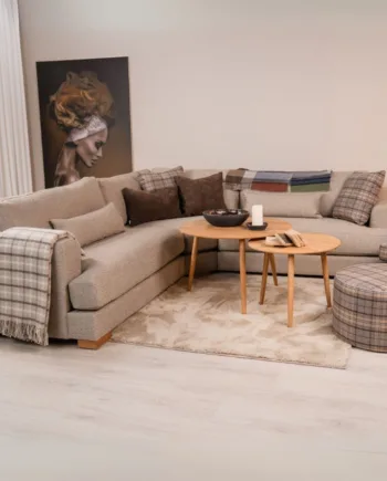 Monica Hjørnesofa  Bucle Stof på Afbetaling