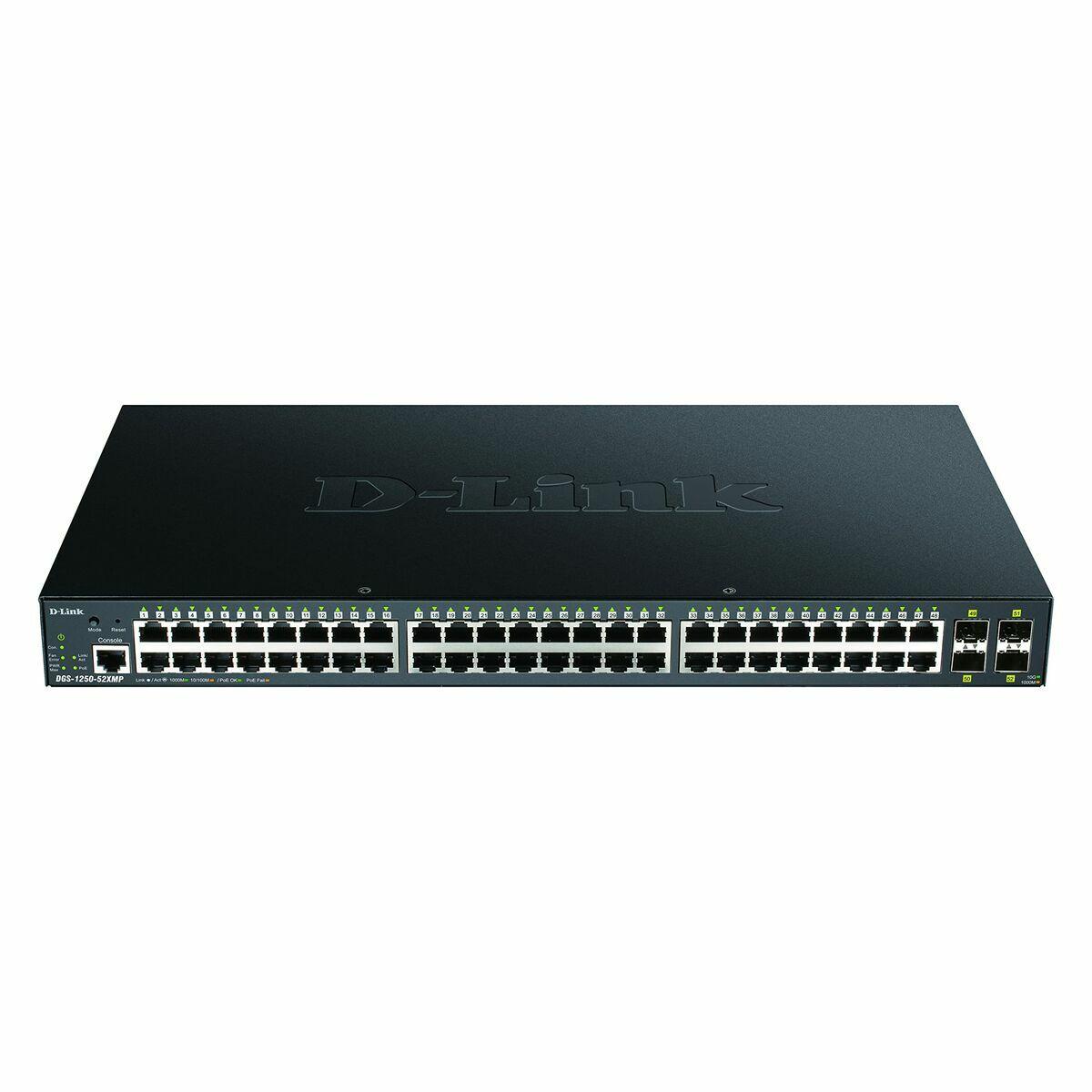Netværksswitch Link Dgs 1250 52xmp Porte Sort på Afbetaling