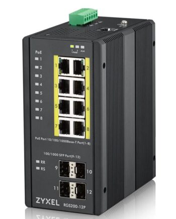 Netværksswitch Zyxel Rgs200 12p Managed Gigabit Poe Sort på Afbetaling