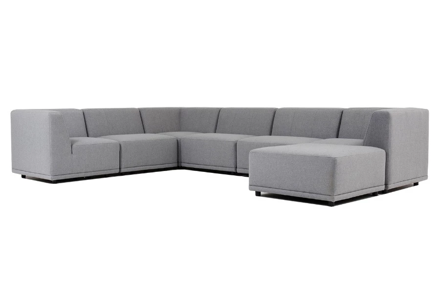 New York  Hjørnesofa Med Puf Syv Moduler på Afbetaling