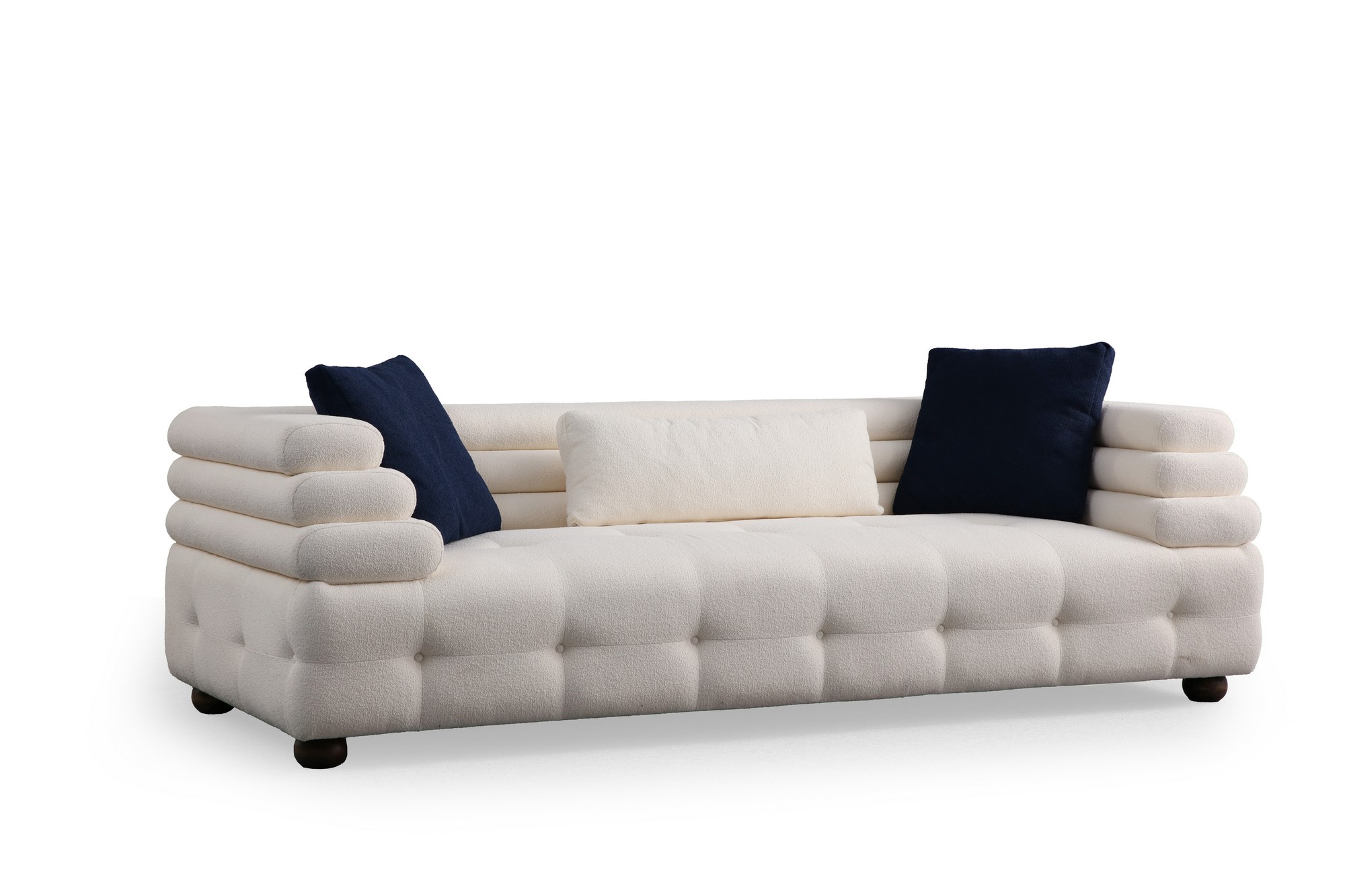 Nordvrk Boston Pers Sofa Hvid Polyester på Afbetaling