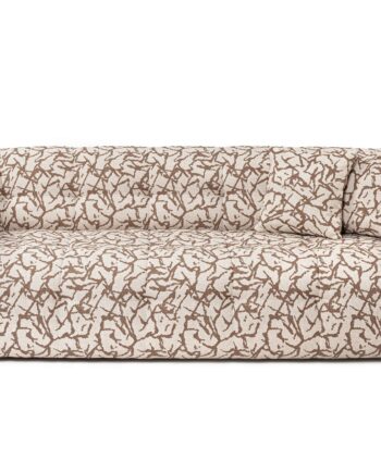 Nordvrk Cady Pers Sofa Tan Polyester Med Mønster på Afbetaling