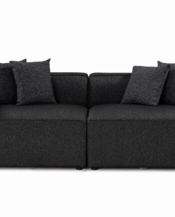 Nordvrk Mora Pers Sofa Antracitgrå Stof Plastik på Afbetaling