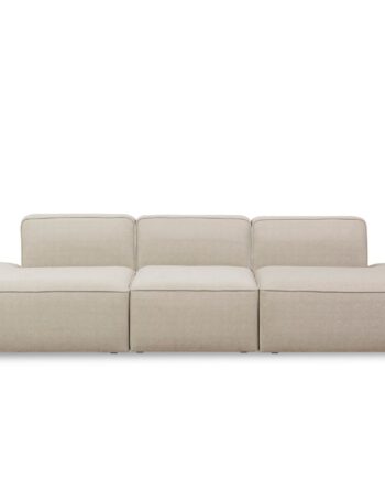 Nordvrk More Sofa Creme Stof Plastik på Afbetaling
