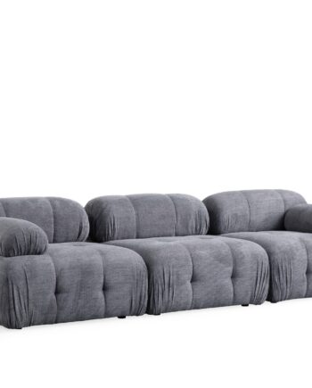 Nordvrk Petite Pers Sofa Grå Polyester Sort Plastik på Afbetaling