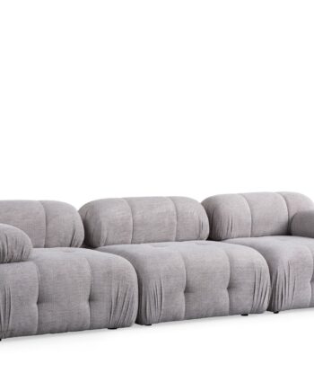 Nordvrk Petite Pers Sofa Lysegrå Polyester Sort Plastik på Afbetaling