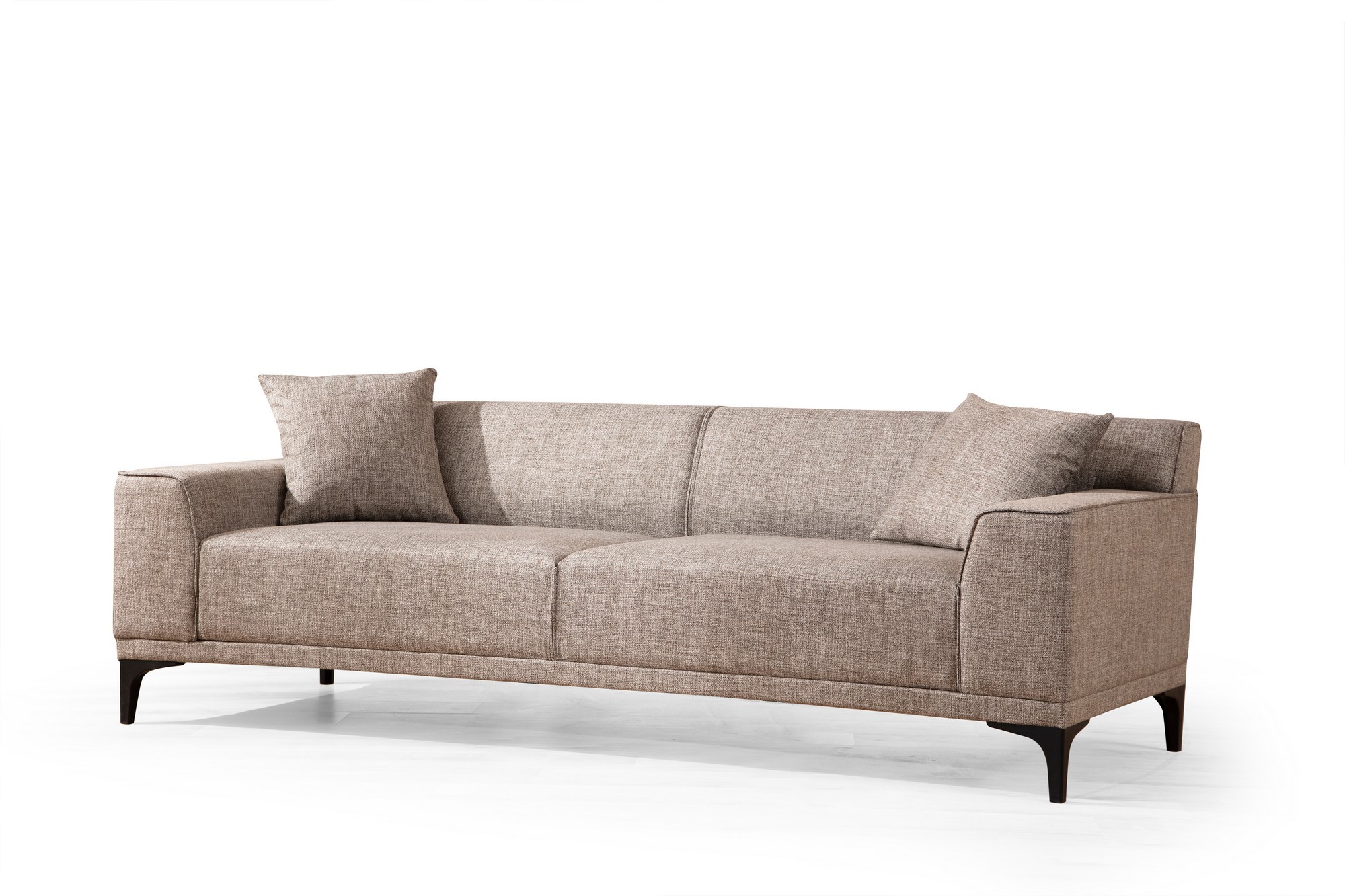 Nordvrk Petra Pers Sofa Fawn Polyester Sort Plast på Afbetaling