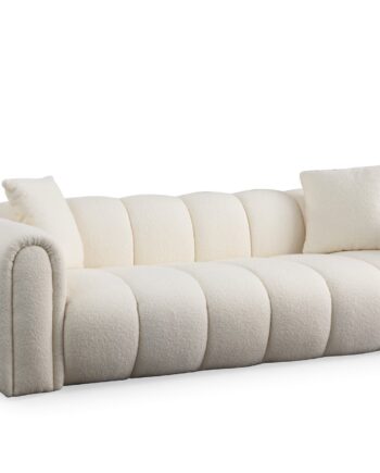 Nordvrk Puffy Pers Sofa Hvid Polyester på Afbetaling