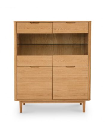Nyborg Highboard Natur Olieret på Afbetaling