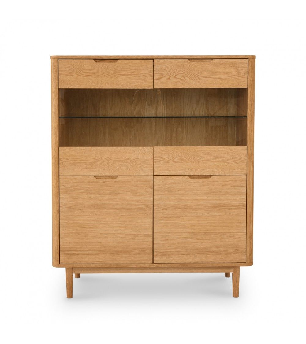 Nyborg Highboard Natur Olieret på Afbetaling