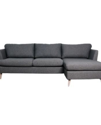 Odense Sofa  Højrevendt Sofa Med Chaiselong  Grå Stof på Afbetaling