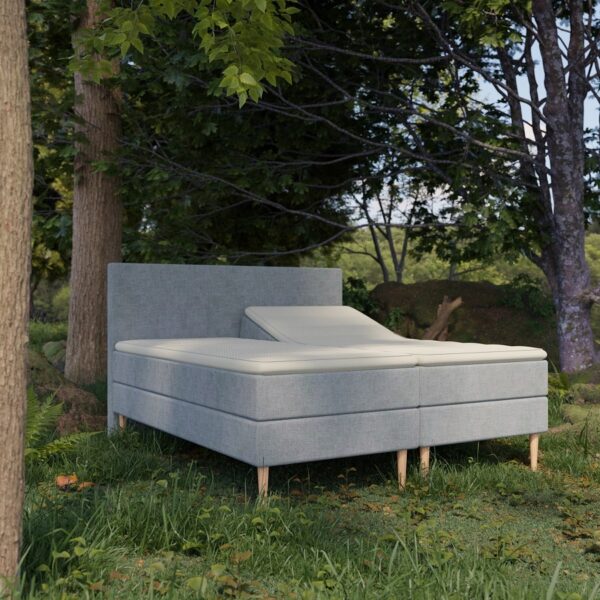 Organic Elevations Seng Med Latex  Topmadras 100 Naturlatex Bomuldsbetræk Fra Organic Sleep  Zoner Omega Grå 80x200  Lille Enkelt Seng på Afbetaling