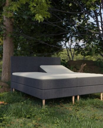 Organic Elevations Seng Med Pocket Latex  Topmadras 100 Naturlatex Bomuldsbetræk Fra Organic Sleep  Zoner Omega Antrasit 80x200  Lille Enkelt Seng på Afbetaling