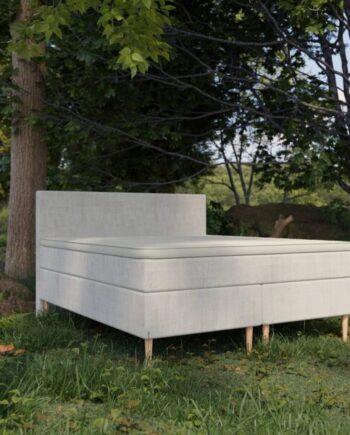 Organic Kontinental Seng Med Latex  Topmadras 100 Naturlatex Med Bomuldsbetræk Fra Organic Sleep  Zoner Omega Beige 140x200  Trekvart Seng på Afbetaling