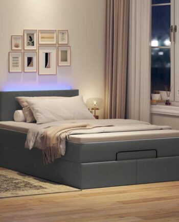 Ottoman Seng Med Madras   Leds 120x190 Stof Mørkegrå på Afbetaling
