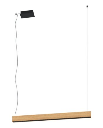 Outlet: Eglo Termini Led Pendel Lampe L106 Træ Sort på Afbetaling
