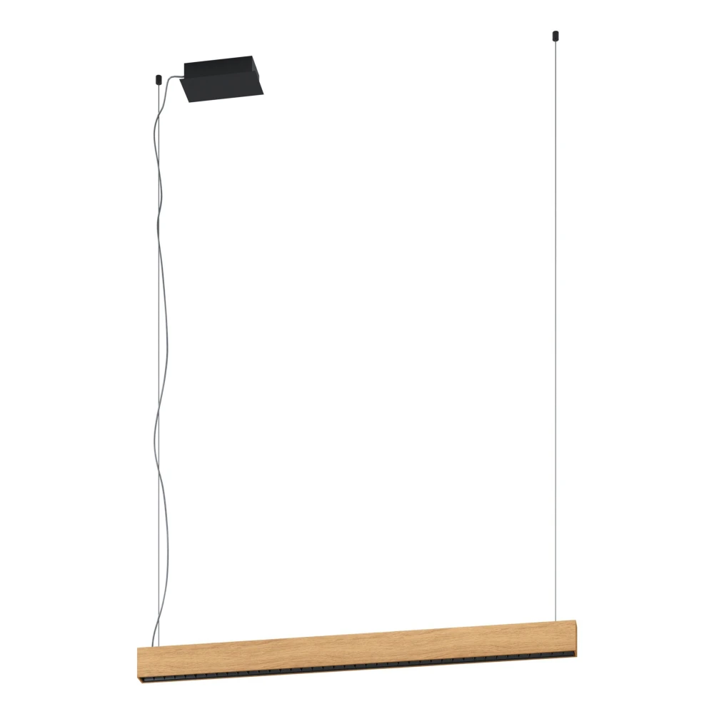 Outlet: Eglo Termini Led Pendel Lampe L106 Træ Sort på Afbetaling