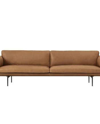 Outline Sofa Pers 27023 Cognac Læder på Afbetaling