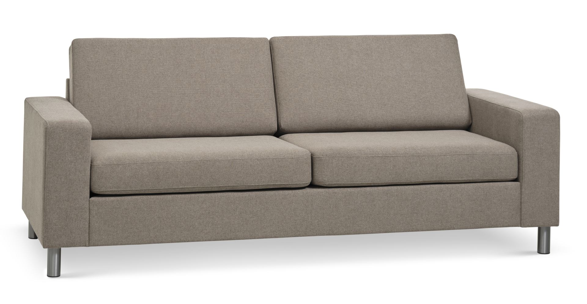Pan Pers Sofa Antelope Beige Polyester Stof Børstet Aluminium på Afbetaling