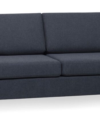 Pan Pers Sofa Blå Polyester Stof Natur Træ på Afbetaling