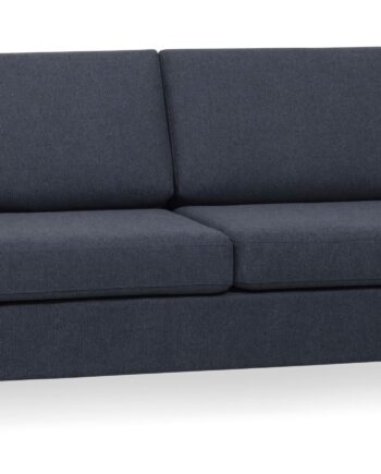 Pan Pers Sofa Blå Polyester Stof Sort Træ på Afbetaling