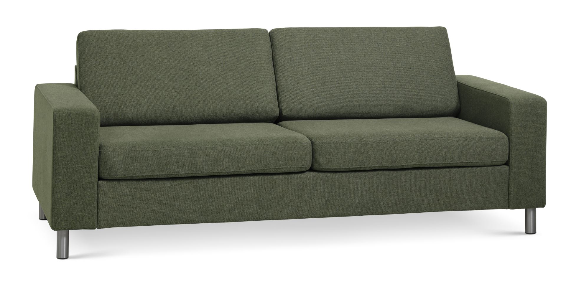 Pan Pers Sofa Vinter Mosgrøn Polyester Stof Børstet Aluminium på Afbetaling