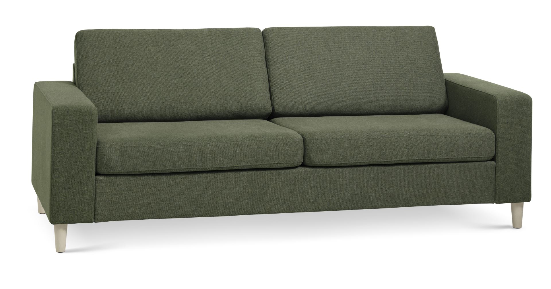 Pan Pers Sofa Vinter Mosgrøn Polyester Stof Natur Træ på Afbetaling