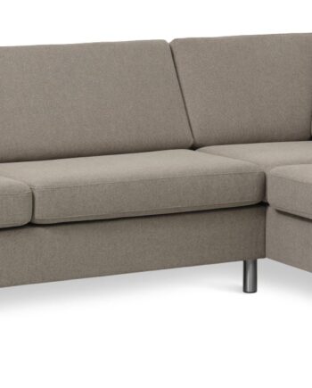 Pan Set Right Sofa Med Chaiselong Antelope Beige Polyester Stof Børstet Aluminium på Afbetaling