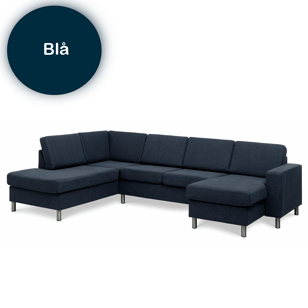 Pan Sofa Højrevendt Blå på Afbetaling