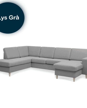 Pan Sofa Højrevendt Lys Grå på Afbetaling