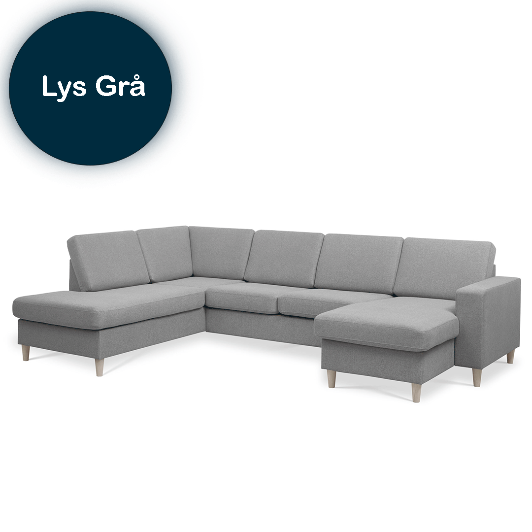 Pan Sofa Højrevendt Lys Grå på Afbetaling