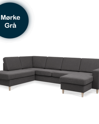 Pan Sofa Højrevendt Mørkegrå på Afbetaling