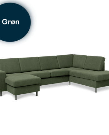Pan Sofa Venstrevendt Grøn på Afbetaling