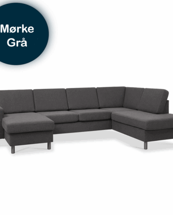 Pan Sofa Venstrevendt Mørkegrå på Afbetaling