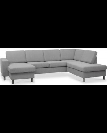 Panset Sofa Polyester B295 D197 Børstet Alugrå Grå på Afbetaling