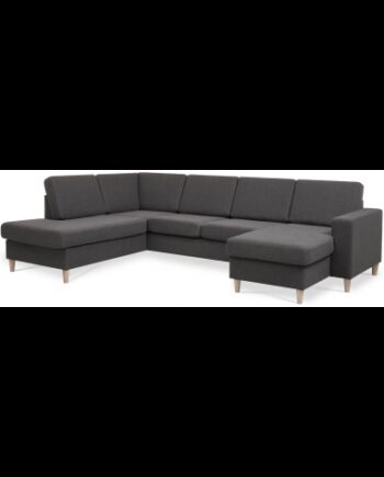Panset Sofa Polyester B295 D197 Natur Antracit på Afbetaling