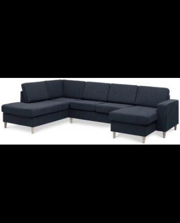 Panset Sofa Polyester B295 D197 Natur Blå på Afbetaling