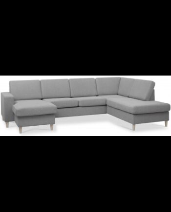 Panset Sofa Polyester B295 D197 Natur Grå på Afbetaling