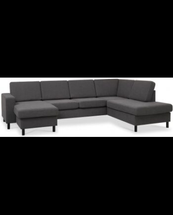 Panset Sofa Polyester B295 D197 Sort Antracit på Afbetaling
